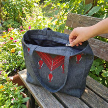 Load image into Gallery viewer, Vibrant Red Saru Bag with Zipper