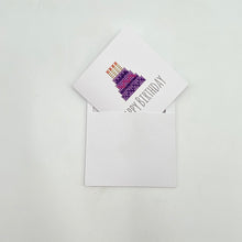 Load image into Gallery viewer, Happy Birthday Purple Cake Card