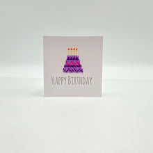 Load image into Gallery viewer, Happy Birthday Purple Cake Card