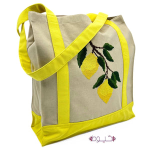 Lemon Wide Sides Tote