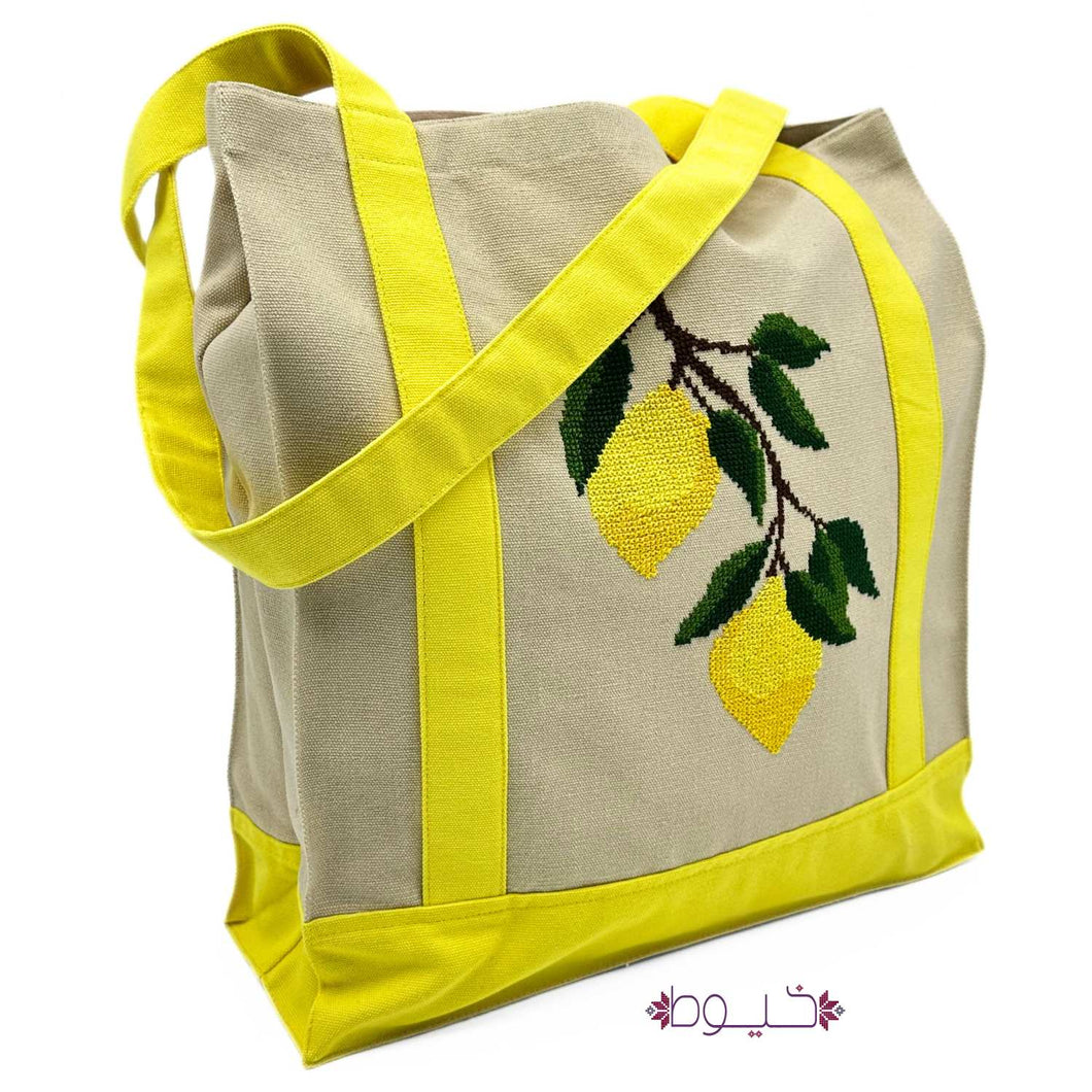 Lemon Wide Sides Tote