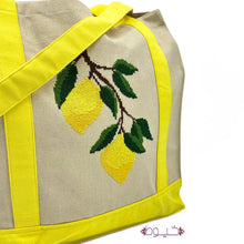 Load image into Gallery viewer, Lemon Wide Sides Tote
