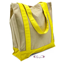 Load image into Gallery viewer, Lemon Wide Sides Tote
