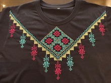 Load image into Gallery viewer, Black Hand Embroidery T-shirt
