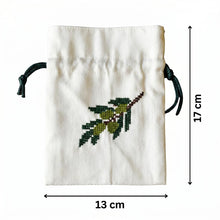 Load image into Gallery viewer, Handmade Olive Embroidered Pouch
